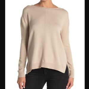 Catherine Malandrino Cozy Seamed Sweater in Rose.